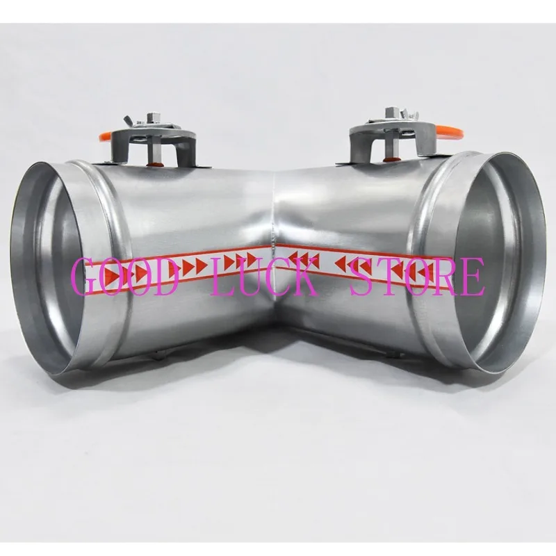 Galvanized Y-type Manual Duct Air Volume Regulating Valve Air Duct Damper Three-way Valve Ventilation Air Volume Control Valve