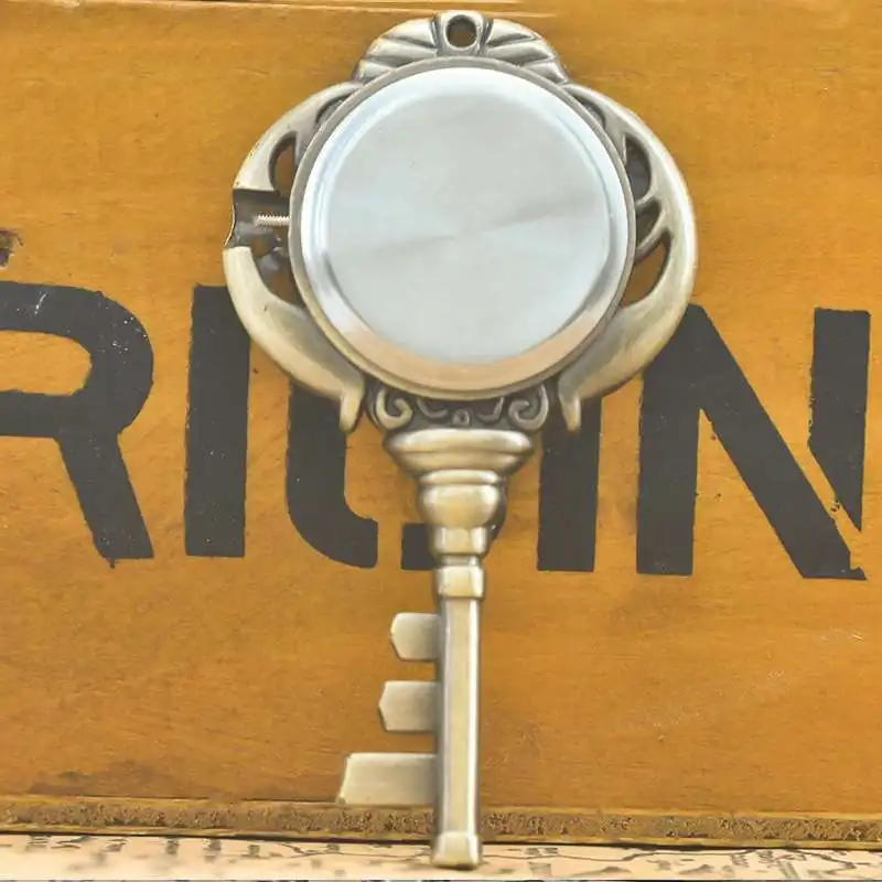 Retro Bronze Steampunk Key Quartz Pocket Watch Necklace Pendant Clock Chain Men's And Women's Chain Gift