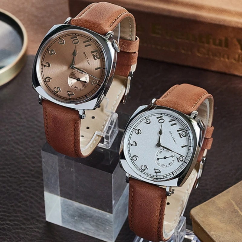 Baltany 2025 Nieuwe Mannen Mechanisch Horloge Seagull 1701 S4046 1921 Vintage Saffierkristal Waterdicht Roestvrij Staal Reloj Hombre