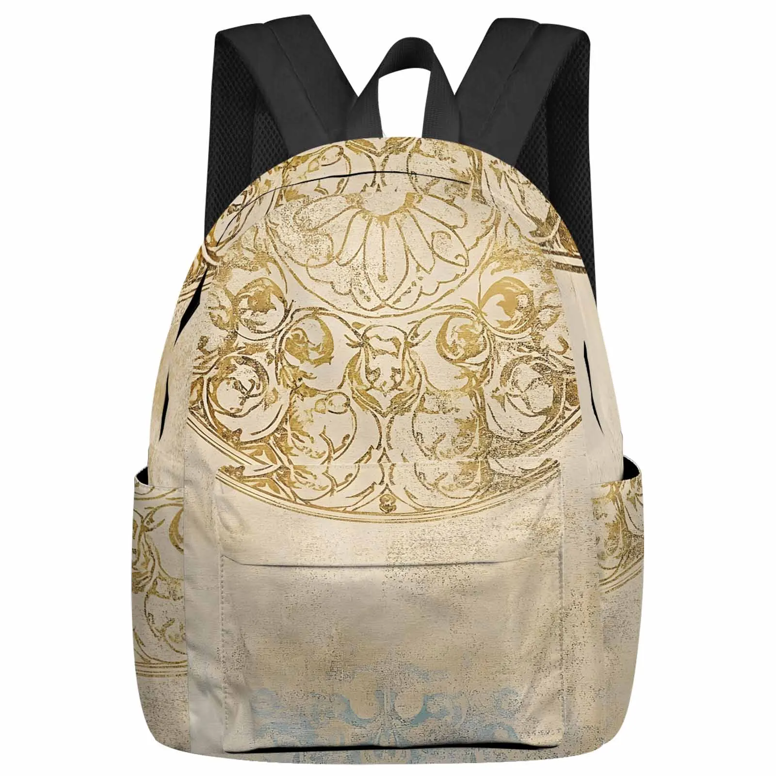 

Traditional Texture Flower Backpack School Bags for Teenagers Students Laptop Bag Women's Casual Travel Backpack