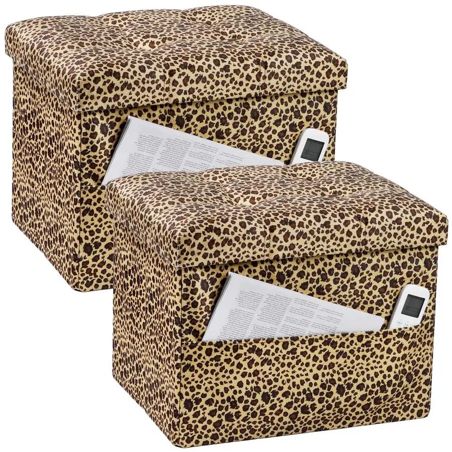 

Оттоманка-пуфик для ног, маленькая велюровая складная подставка для ног с боковыми карманами, табурет-пуфик для хранения под столом для гостиной