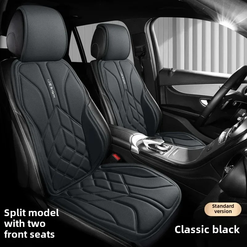 

Универсальный кожаный чехол для автомобильного сиденья из наппа, внутренняя подушка для автомобильного сиденья, протектор, четыре сезона, дышащий автомобильный коврик для подушки сиденья