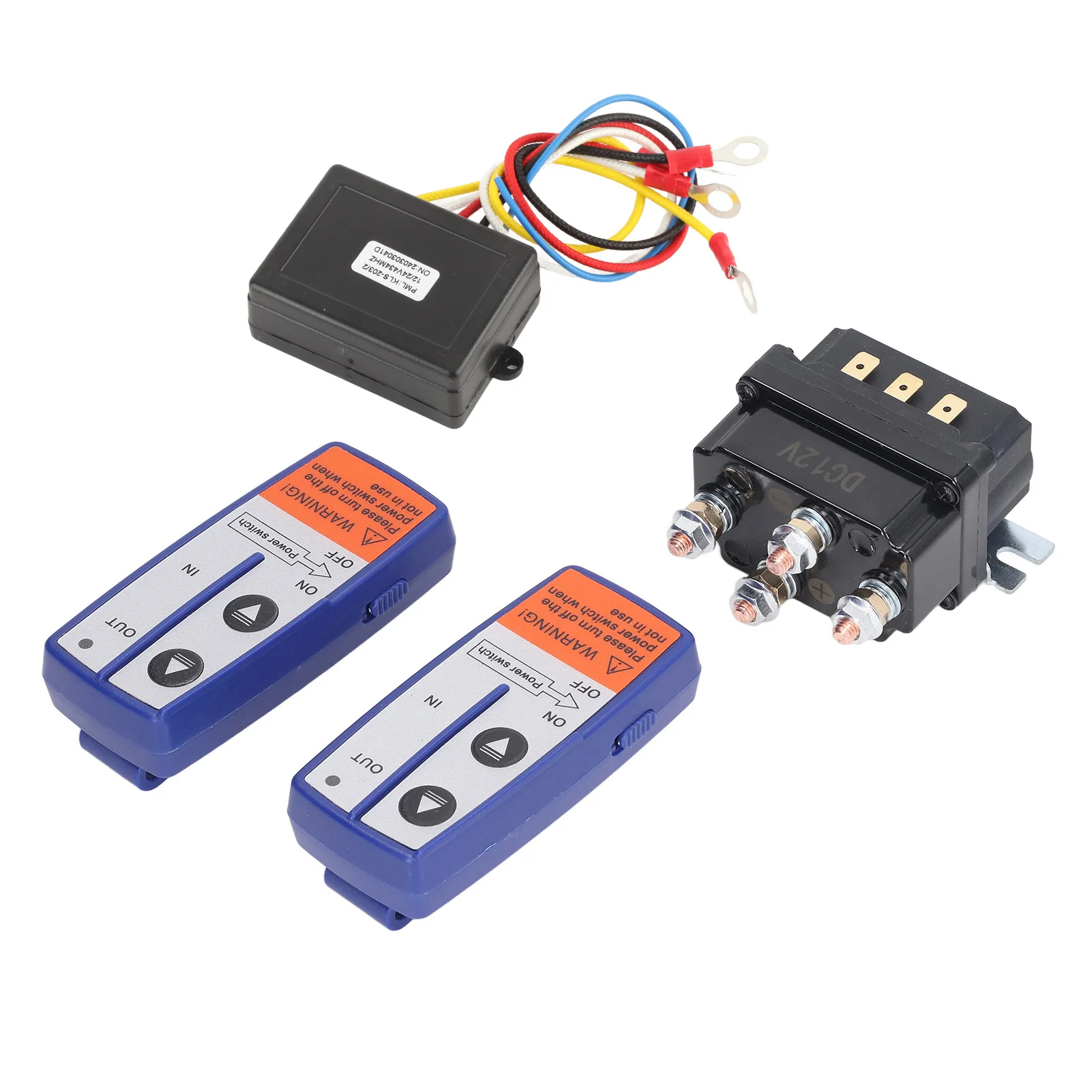 12V 250A Winch Relay Kit with Remote Controller Relay Contactor  for Industrial Vehicle Winch Relay Remote Control Kit