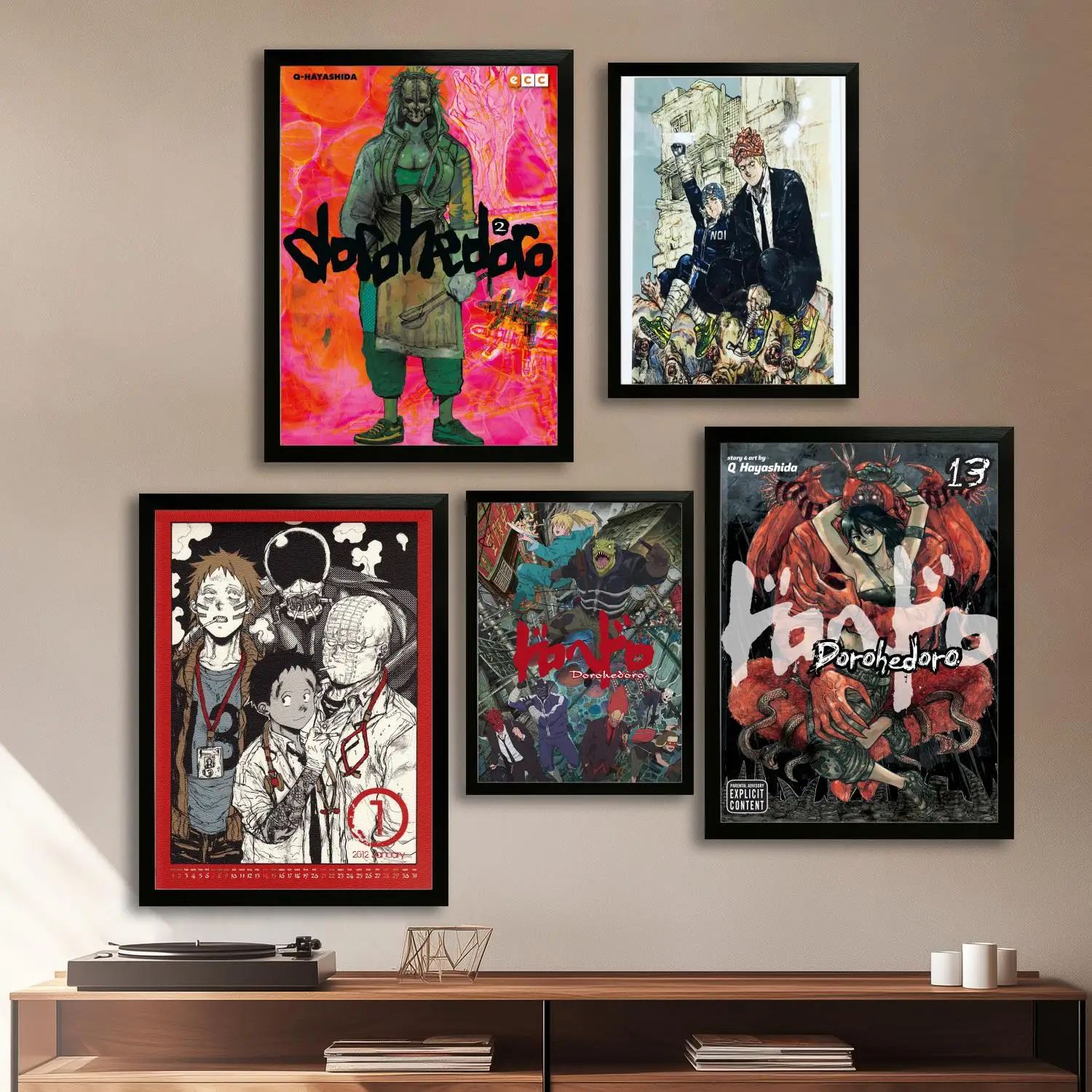 Póster artístico en lienzo de Anime Dorohedoro, arte de pared, impresión de imágenes, familia moderna, decoración de dormitorio, carteles, pintura decorativa