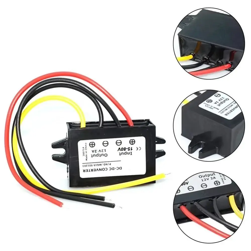 DC 15V-80V To DC 12V 2A Step-Down Converter Buck Regulator Power Supply Buck Converter Step-Down Voltage Reducer