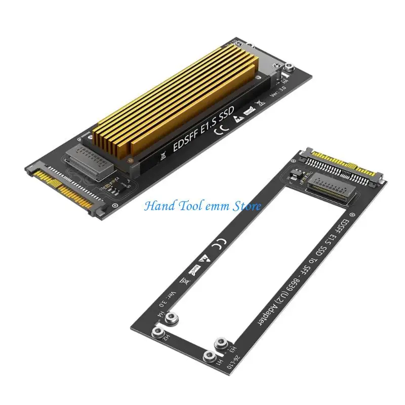 H37F Plugs Play E1.S Drive To U.2 Adapter Card Supports PCIe And Nonvolatile Memory Express For Data Center Use