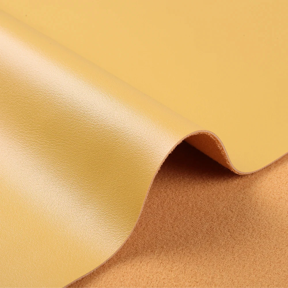 1.1mm Semi-PU Faux Synthetic Leather Material Sheets for Upholstery Craft DIY Sewing Plain Leather Pieces 50x137cm