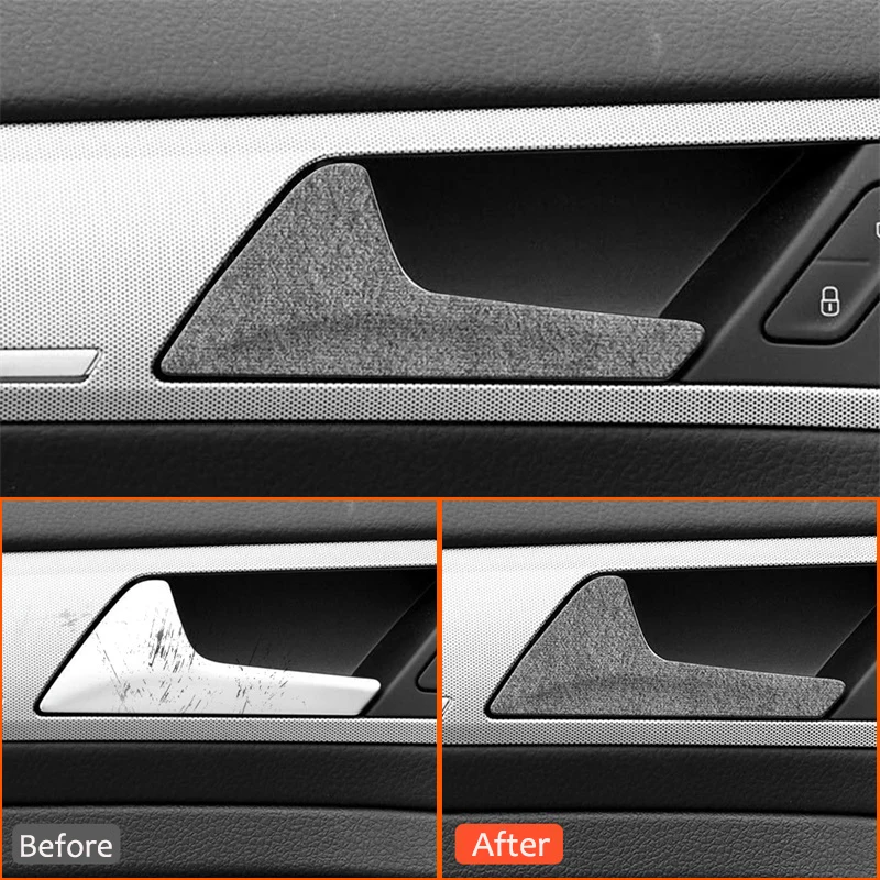 Soft Suede Fabic Car Door Inner Pull Handle Trim Strips Decoration Interior Sticker For Volkswagen Golf 7 Golf 7.5 2013-2019