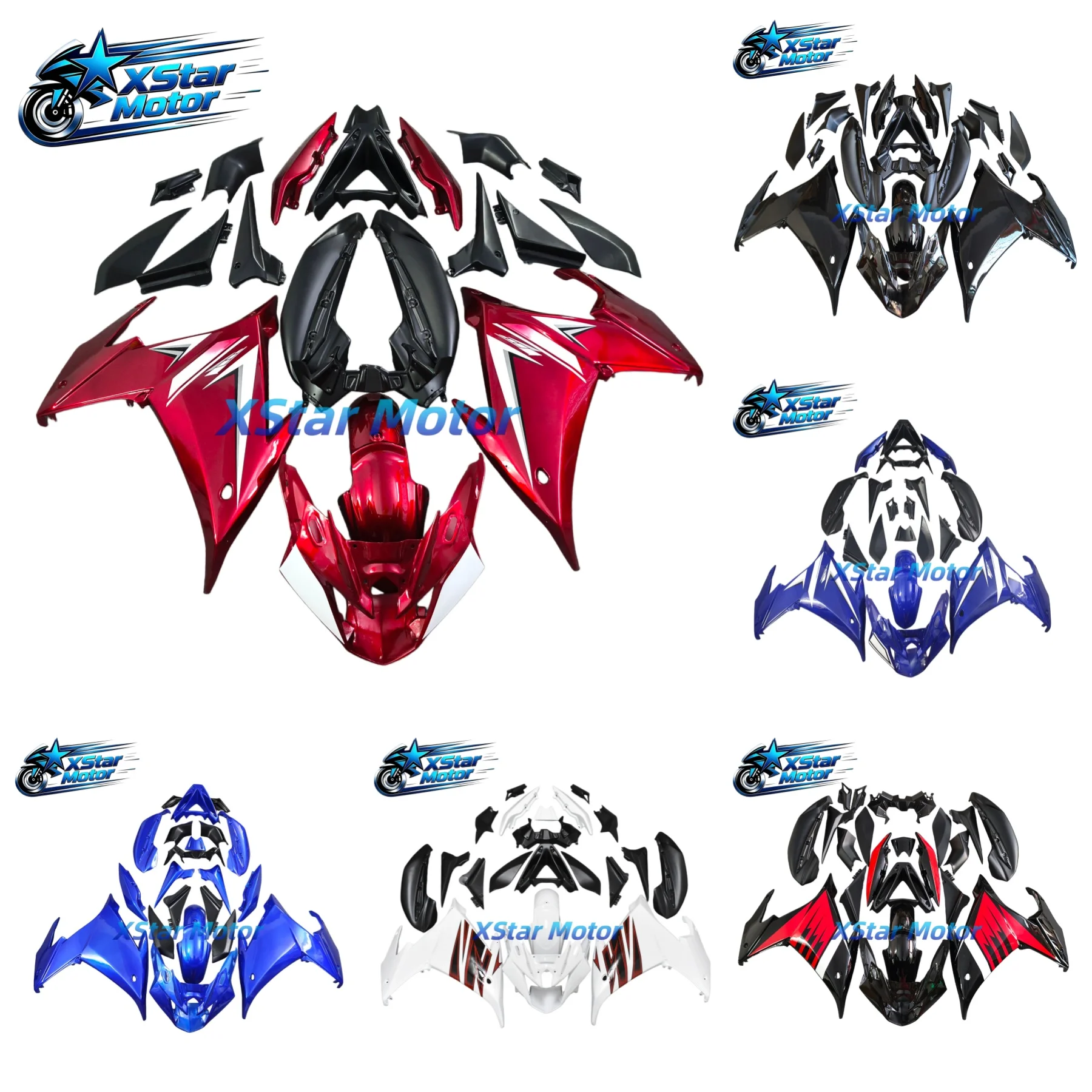 Factory Direct ABS Plastic Fairing FZ6R FZ6 09 10 11 Red White Moto Panels Body Kit Fits 2009 2010 2011