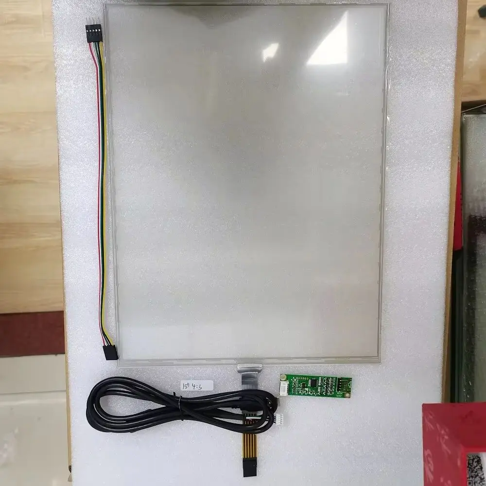 MM 4:3 Thick for industrial advertising display monitor 15“ Resistive touch screen panel sensor glass TP 15 inch 5 Wire 247*322