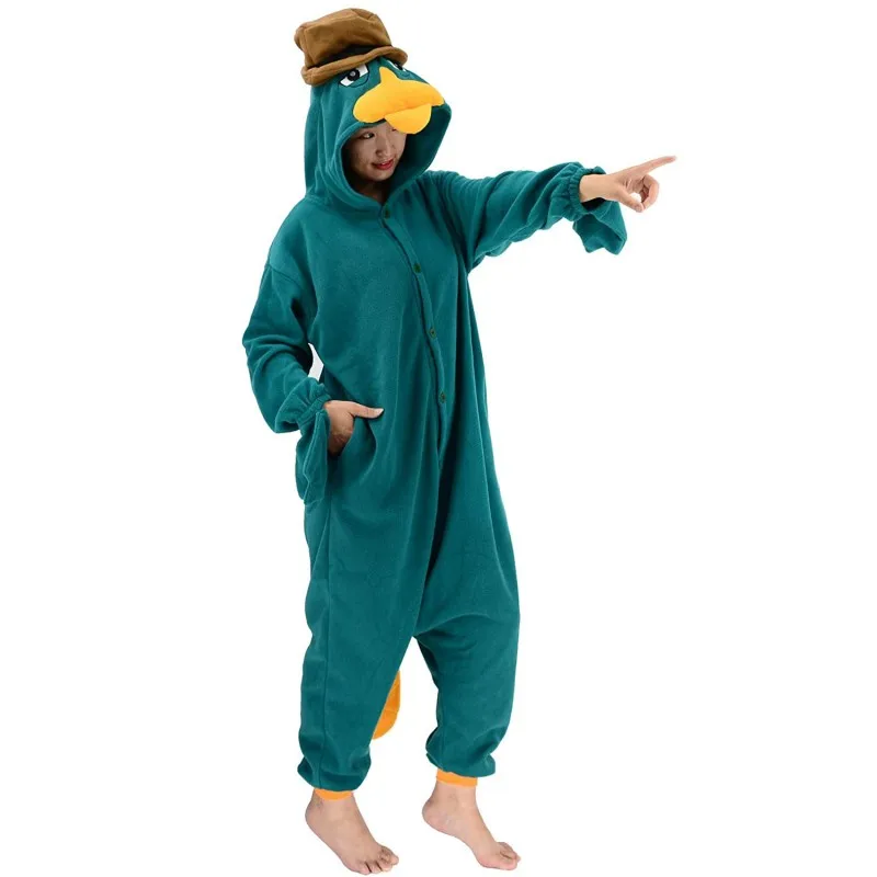 Onesieshow Animal Kigurumi Pyjamas Halloween Onesie Adult Kids Cartoon Cute Duck Pajama Cosplay Party Women Men Homewear