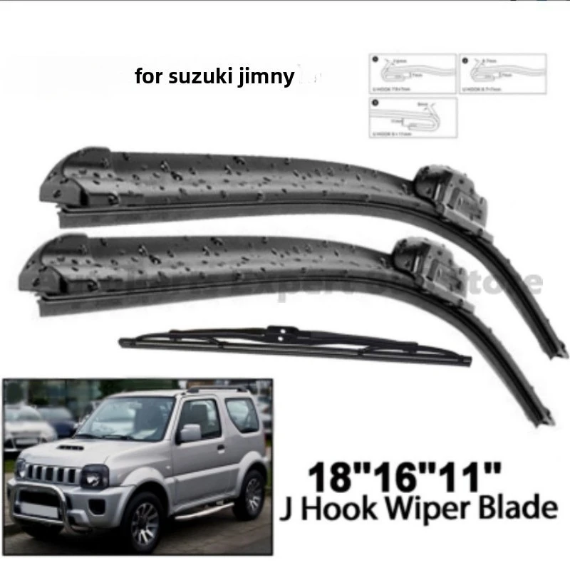 For Suzuki Jimny Windshield Wiper Blades Front and Rear Set Premium All-Weather Performance Silent Operation
