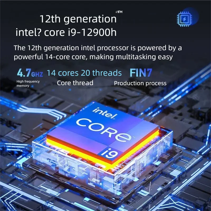 Mini PC desktop portatile Intel Core I9 di 13a generazione con doppia rete Thunderbolt 4 per giochi domestici e uso in ufficio