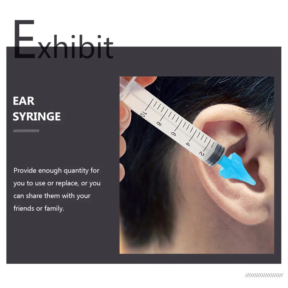 

Набор из 4 шприцев для удаления ушной серы: нежный ирригационный инструмент, легкое средство для самостоятельной чистки ушей, компактный и легкий, для путешествий и хранения