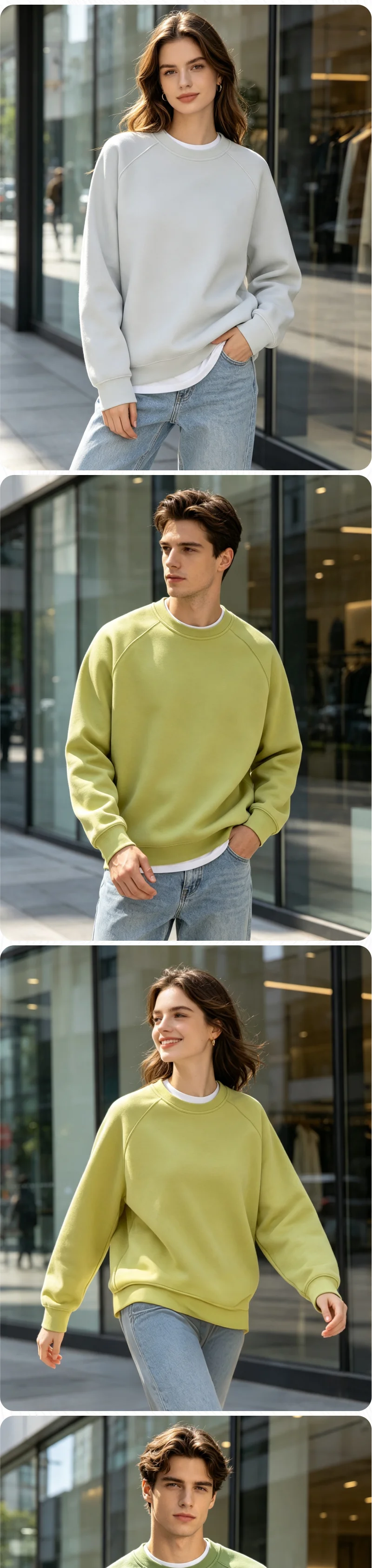 Individuelle Logos, Druck, Stickerei, DIY-Text, Neuer Dünner Frühlings-Herbst-Pullover mit Rundhalsausschnitt, Unisex, Hochwertig, Lässig, für Männer und Frauen – Detail 4