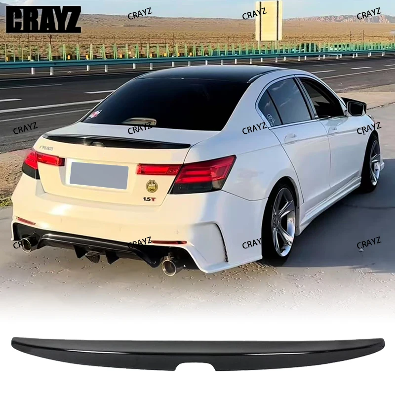 For Honda Accord 8th Gen 2008 09 10 11 12 2013 4Door Rear Trunk Lid Rear Spoiler Wings ABS Plastic Car Tuning Accessorie Part