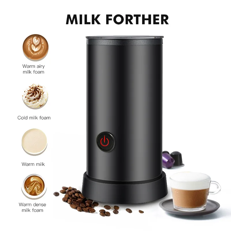 Automatic Milk Frother Hot and Cold Electric Frother for Latte Cappuccino Coffee Making EU Plug