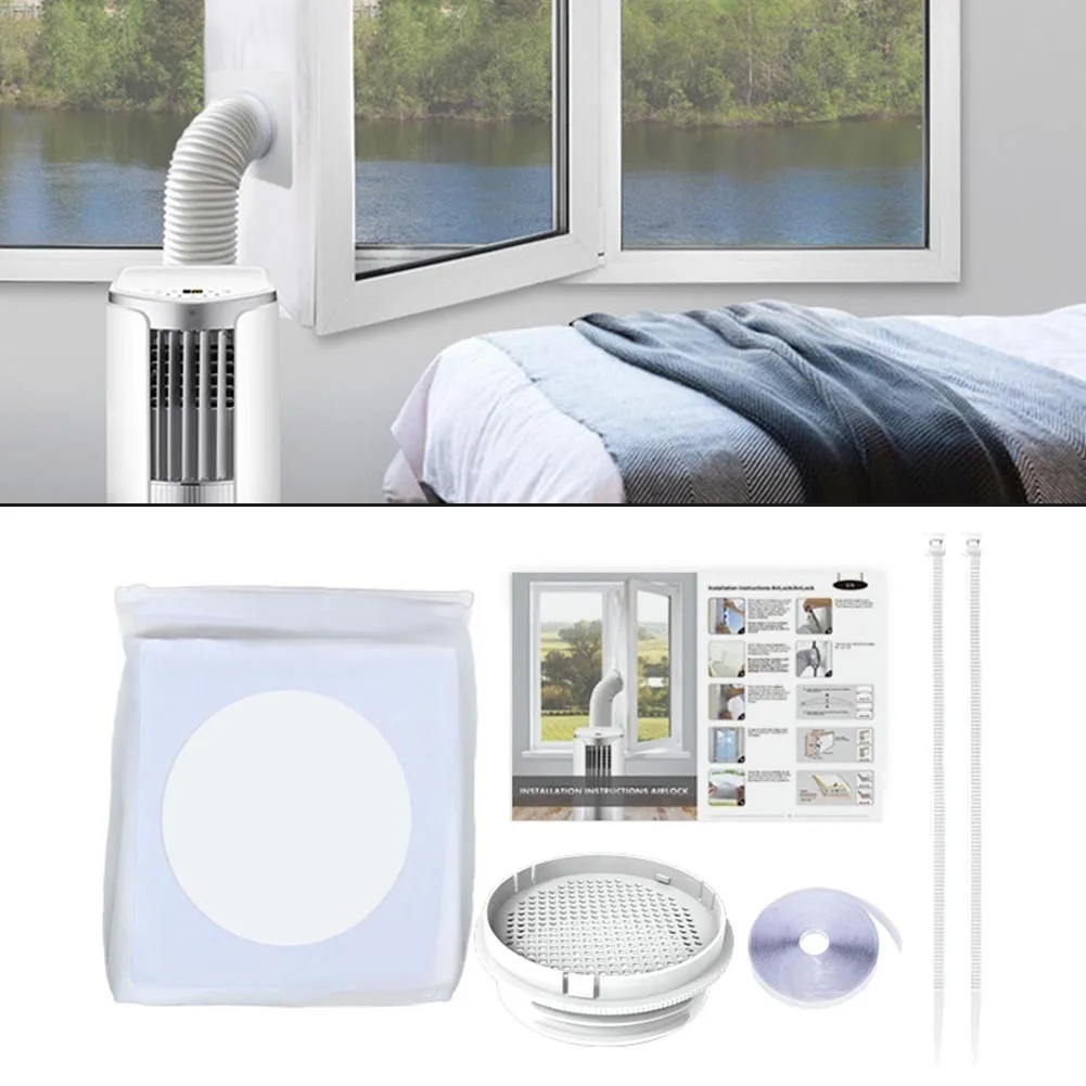 

400 см полиэстер портативный кондиционер окно водонепроницаемый комплект уплотнений с муфтой 5,1/5,9 дюйма 400x37 см для систем HVAC