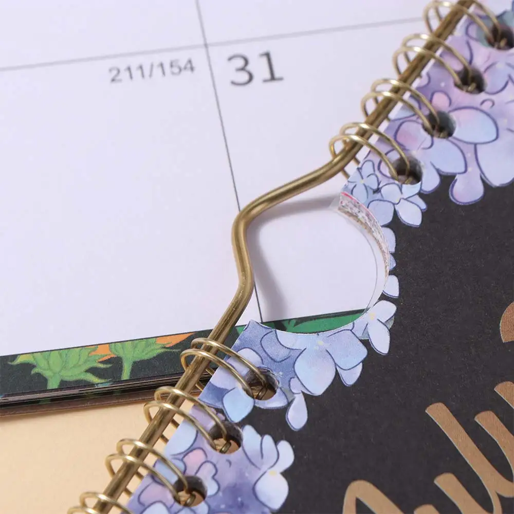 

Creative Wall Calendar Spacious Thick Paper Hanging Calendar with Waterproof Cover Monthly Layout 18-Month Calendar School