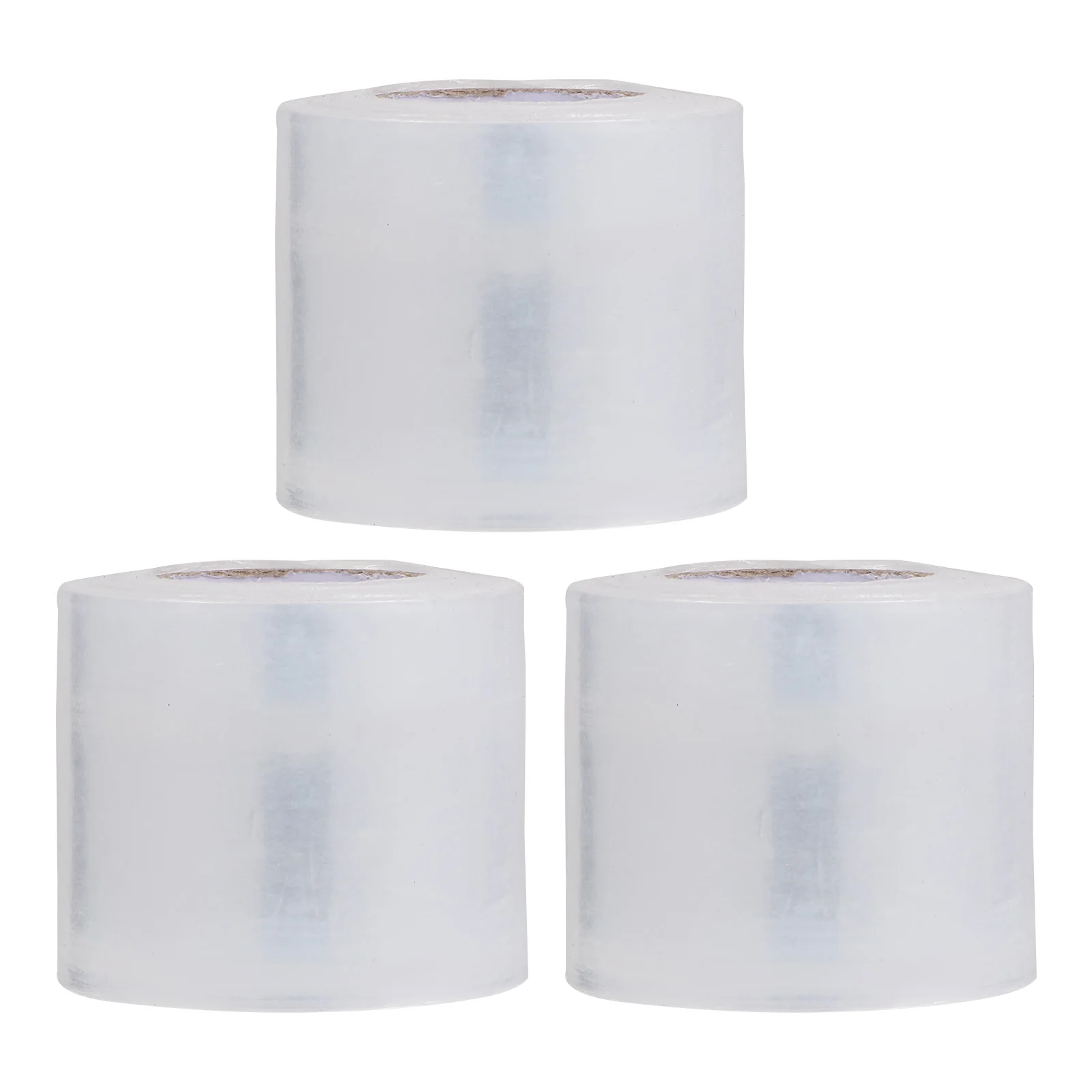 

3 Rolls Plastic Wrap Lip Mask Film Disposable Protection Lightweight Compact Structured Smooth Ultra Thin Elastic Makeup
