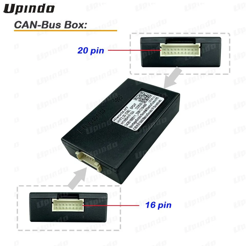 Adattatore Decoder Canbus HY-SS-04 per Autoradio Android, Compatibile con Hyundai Tucson IX35 SantaFe IX45 Elantra Sonata Sportage Kia K5 Sorento