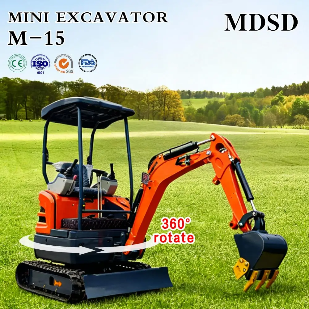 حفار صغير متعدد الوظائف 0.8-3 طن حفار صغير لجميع التضاريس مع قواطع حفارة معتمدة من مادة EPA لبناء المزرعة