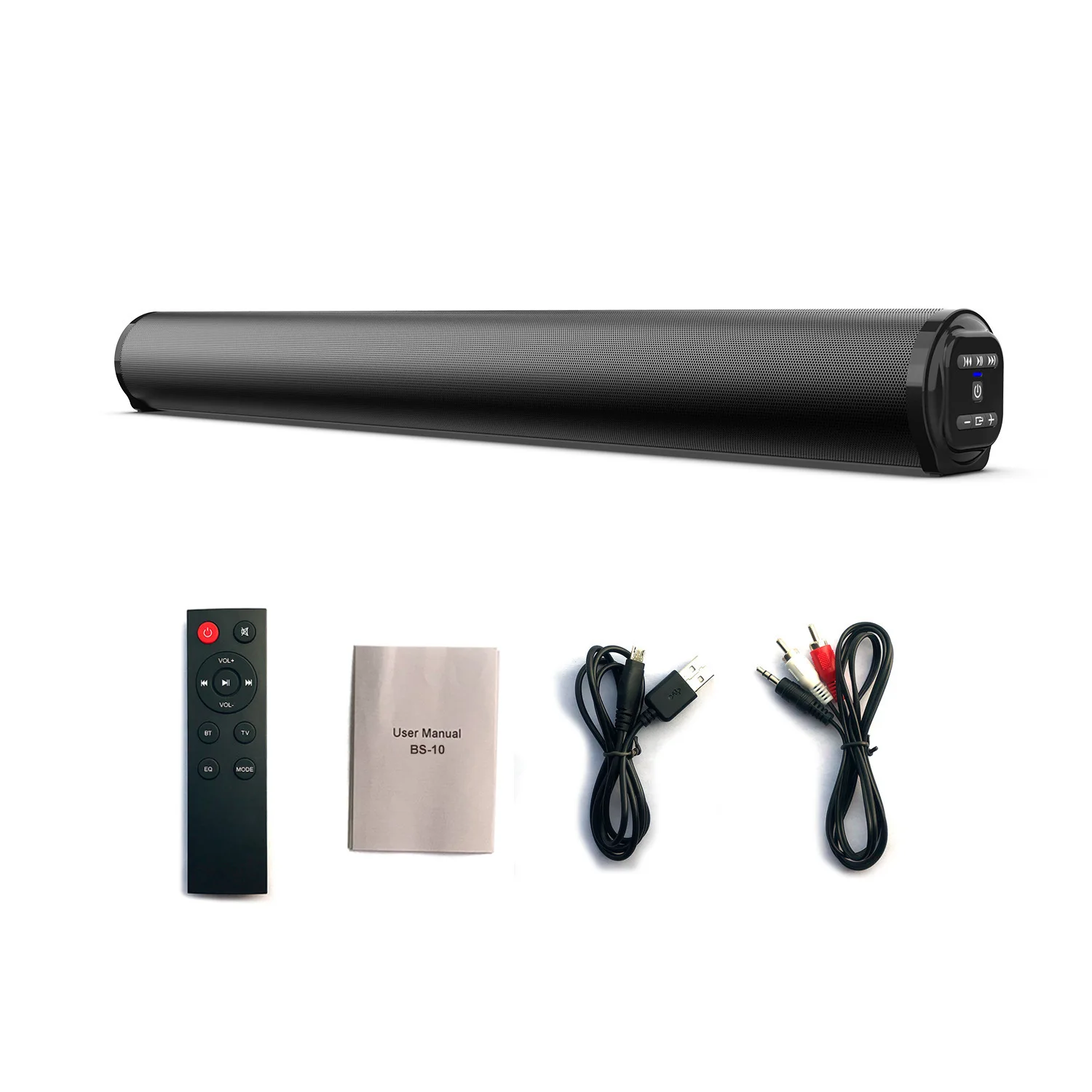 20W Bluetooth Sound Bar 2.1Channel Home Theater Speaker System with Subwoofer Support FM TF Card for TV PC Surround Sound Player