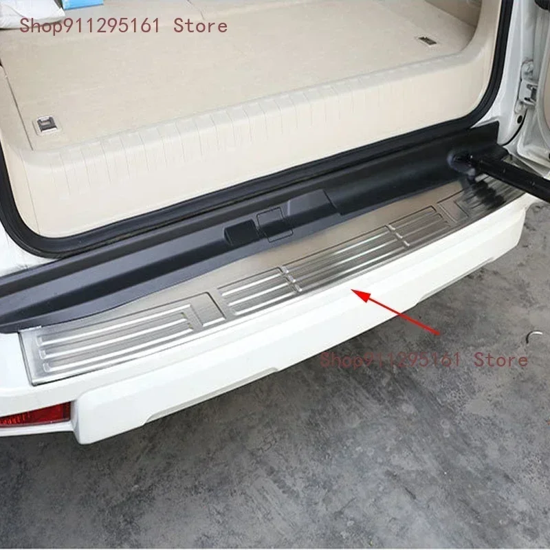 

For Toyota Land Cruiser Prado FJ150 FJ 150 150 2010-2018 Steel Rear Bumper Protector Tail Trunk Guard Sill Plate Scuff CoverI bu