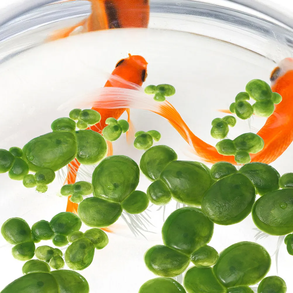 8 Bags Floating Aquarium Plants Artificial Duckweed Realistic Plastic Plants Fish Tank Decor Tank Landscape Decor