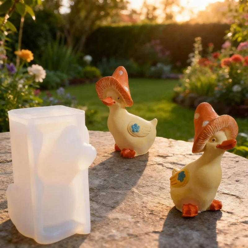

Resin Silicone Mold for DIY Duck & Mushroom Crafts - Miniature Figurine Making,Candle Making,Soap Molds,Easy Release & Reusable
