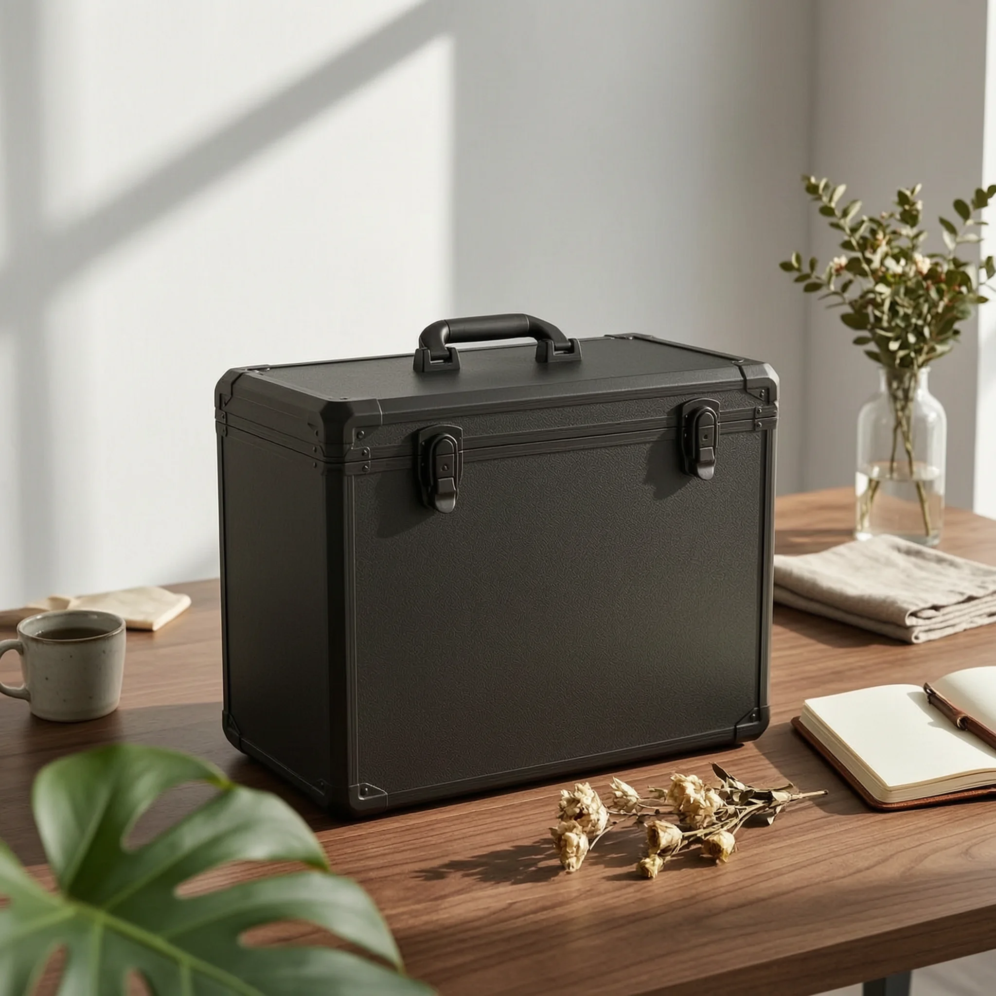 Aluminum Tool Case Heavy Duty Tool Box with Foam Insert Metal Hard Case with Foam Long-Lasting Lockable for Technicians