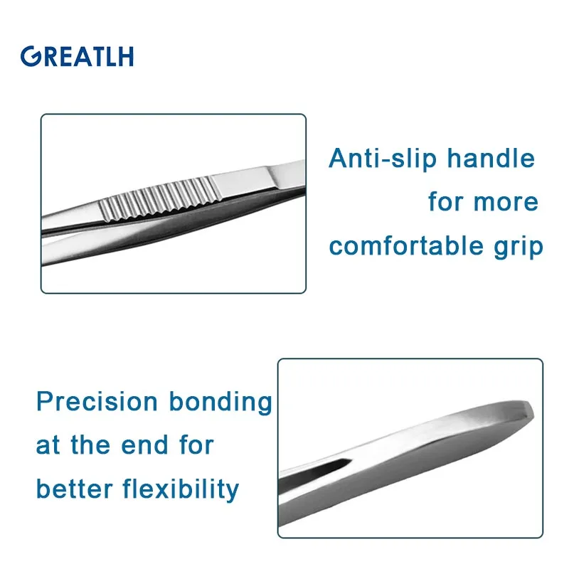90mm Round Tip Tweezers Eyelash Forceps Eyelash Tweezers Ophthalmic Instrument Stainless Steel