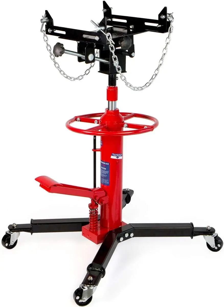 

Сверхмощный 1/2тонный гидравлический телескопический домкрат коробки передач 2-ступенчатый подъемник насоса гидравлической коробки передач, красный/черный