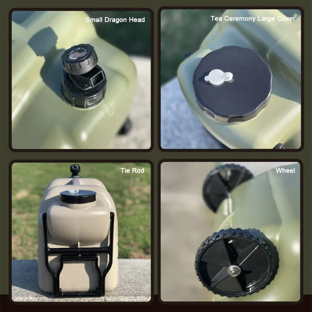 Water Container Wheeled 28L Outdoor Car Water Bucket for Camping Outdoor Dish Washing Drinking Water Portable Storage Box