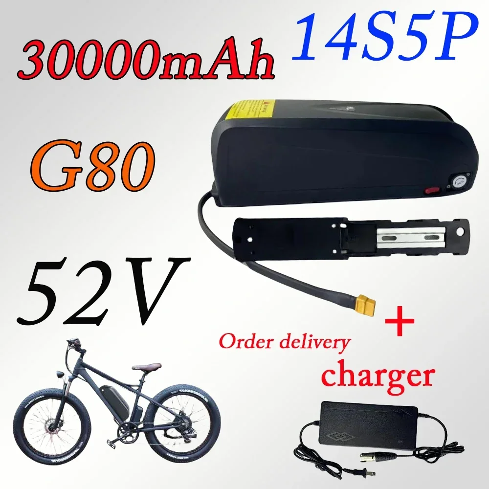 

For Hailong 52V 30000MAH G80 Electric Bicycle Battery 18650 Battery Pack 750W 500W 350W 1500W 1000W Motor+charger