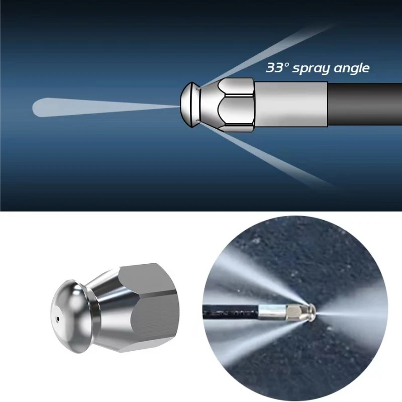 Imagem -05 - Mangueira de Limpeza de Drenagem de Esgoto Kit de Limpeza de Tubo Mangueira de Alta Pressão Bico de Mangueira Bico de Esgoto Karcher K2k3k4k5k6k7