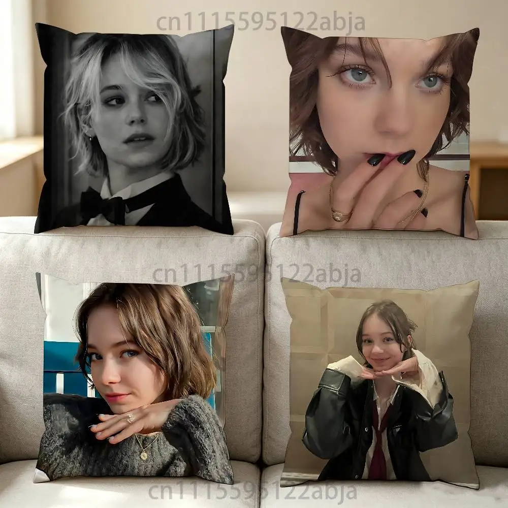 E-Emma Myers Square Pillow Cover Multiple Sizes For Car Home Bedroom Decoration Holiday Housewarming Gift For Family