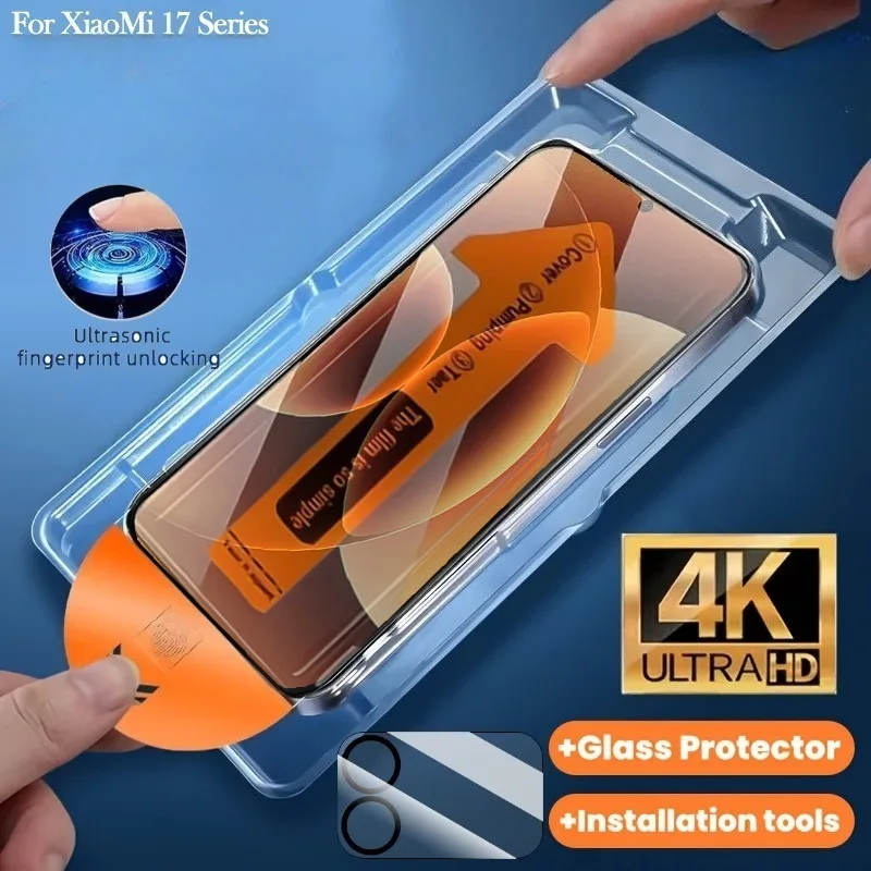 

4 In 1 Tempered Glass Screen Protector Suitable for Xiaomi 17 Pro Max 15 14T 13 12 11T Pro Protective Glass