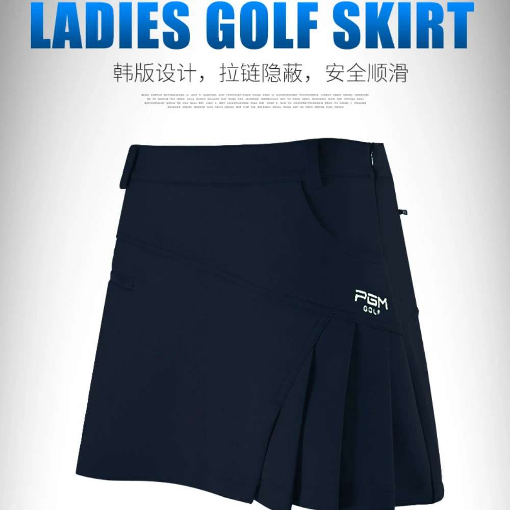 PGM Mulher Saias Golf Wear Senhoras Anti-Exposição Plissada Esportes Ao Ar Livre Meninas Saia Slim Fit Badminton Tênis Skorts QZ012