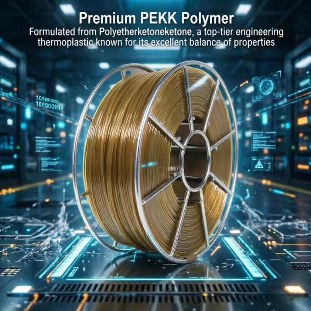 

BEST PEKK 3D Printer Filament 1.75mm, High Strength & Heat Resistant, 360-400°C Nozzle, 90-130°C Chamber, for Functional parts