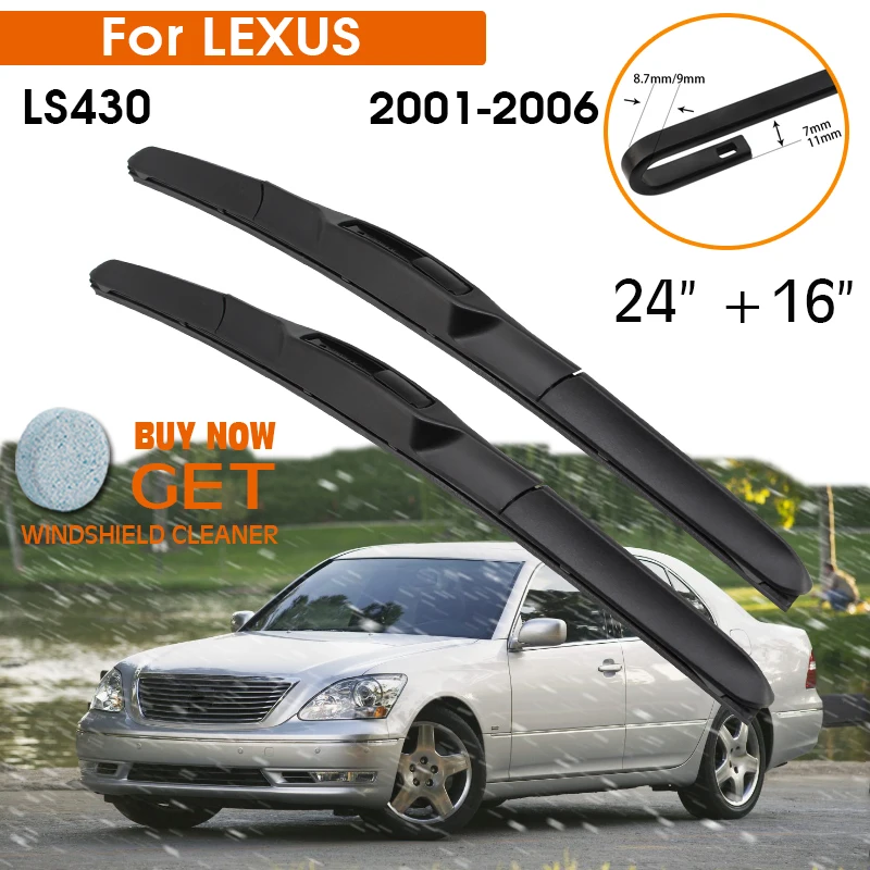 Car Wiper Blade For LEXUS LS430 2001-2006 Windshield Rubber Silicon Refill Front Window Wiper 24\