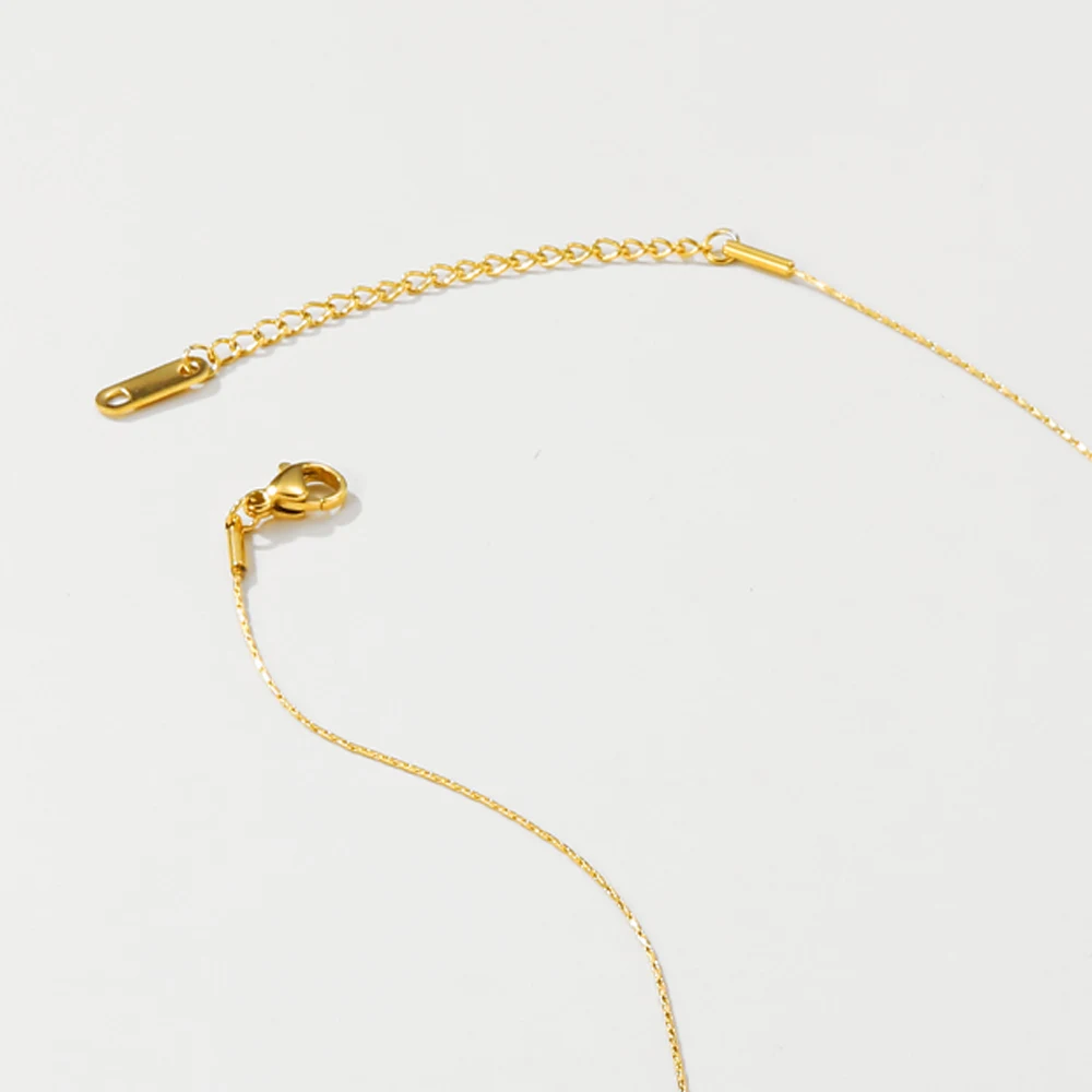 YACHAN Stainless Steel Golden Chain Necklace Natural Pearl Pendant for Woman Gold Plated Chains Necklaces Trendy Jewelry