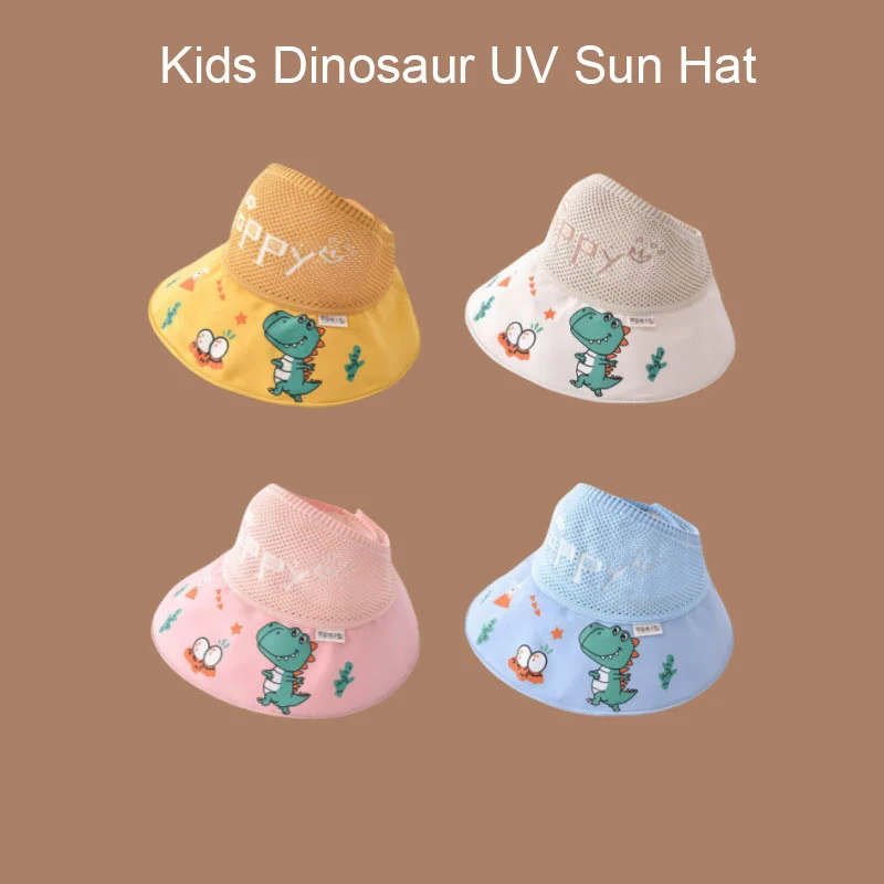 

Children's Little Dinosaur Sun Protection Hat Foldable Summer Little Yellow Hat Baby Sun Shade Hat