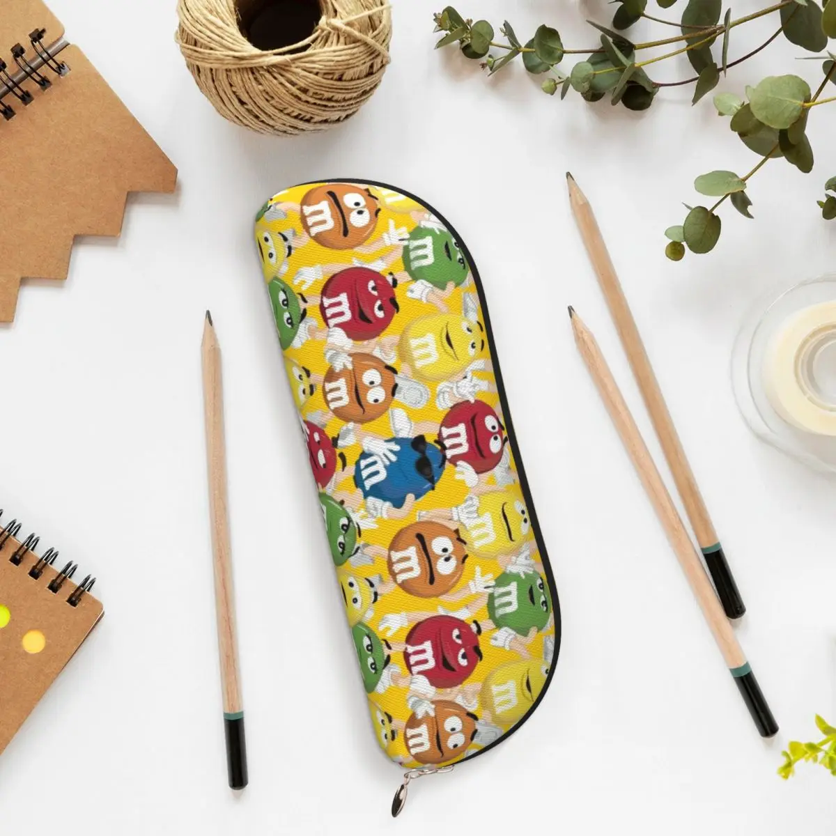 

M And M Character Set Pencil Cases Pen Holder Storage Stationery Supplies Big Capacity Pen Box Pencil Bag for Boys Girls Gifts