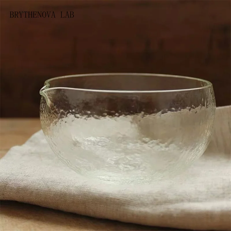 Matcha Bowl with Spout Chawan Cup Whisking Unique Textured Japanese Glass Scoop Ceremony Mindful Gift Salad Utensil