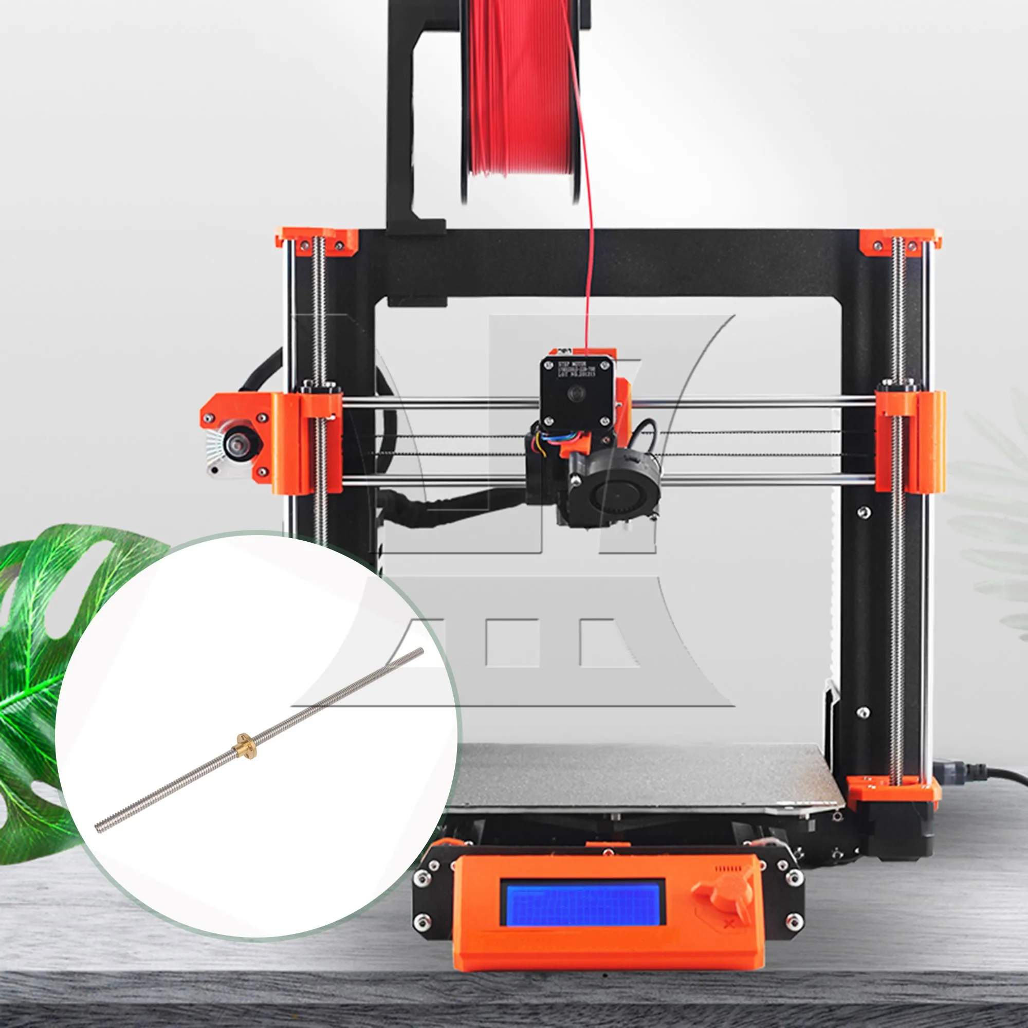 

Линейный ходовой винт BQLZR 500 мм × 2 мм из нержавеющей стали с латунной гайкой, прочный комплект для 3D-принтеров, RepRap, фрезерных станков с ЧПУ