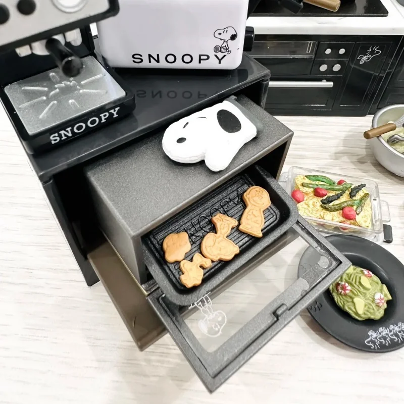 Re-Ment Snoopy Mono Kitchen Series Blind Box Simulated Mini Oven Coffee Machine Exquisite Mini Food Toy Ornament Decor Gift