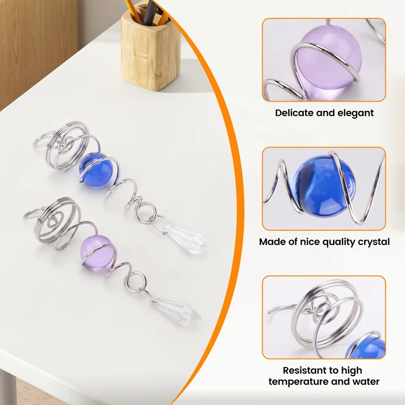 2 Piece Ball Spiral Tail Decorative Wind Spinner Stabilizer For Garden Decorations