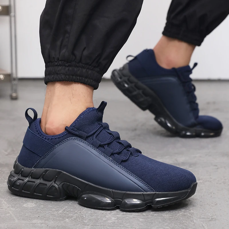 Outdoor Running Shoes Men Lightweight Mesh Anti-slip Wear-resistant Casual Shoes Men Thick Sole Breathable Sports Shoes Men
