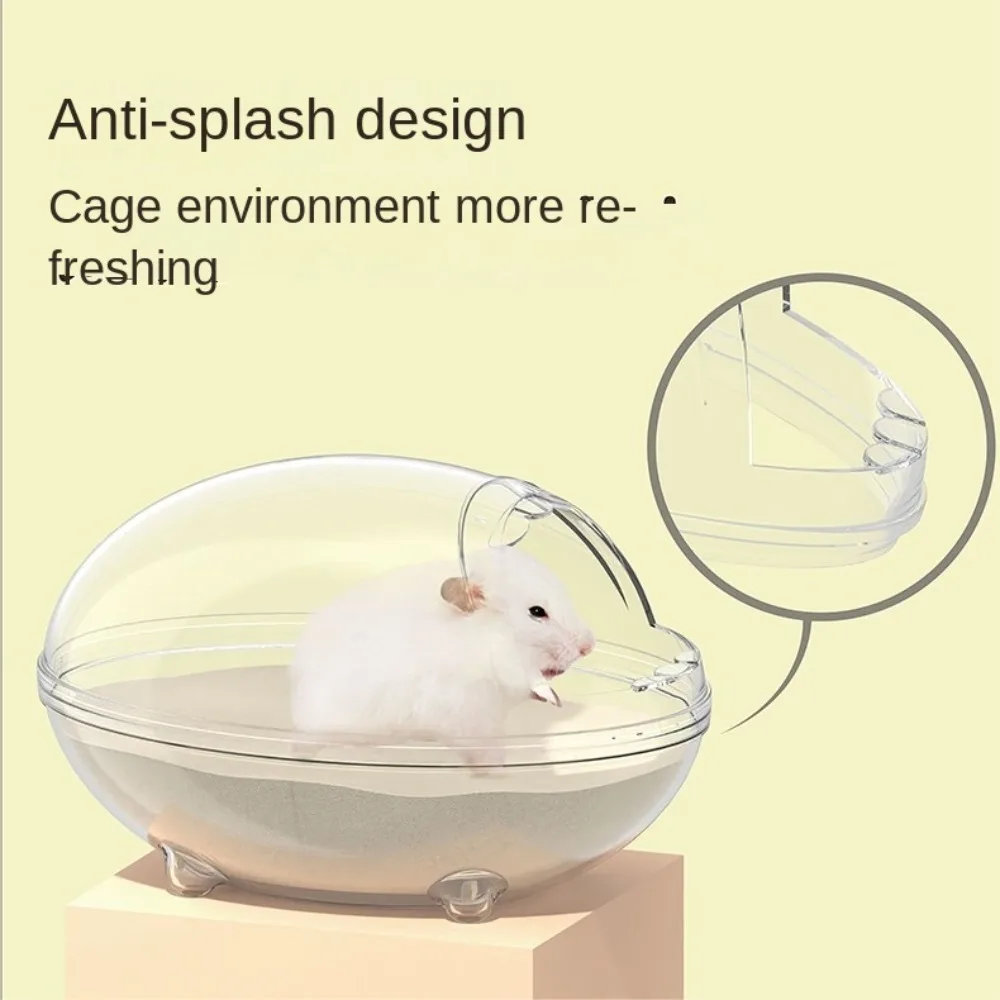 ديناصور نمط الهامستر حوض الاستحمام البلاستيك الشفاف الرمال حمام صندوق سبلاش برهان PET أداة تنظيف الحيوانات الأليفة الصغيرة للحيوانات الصغيرة #2